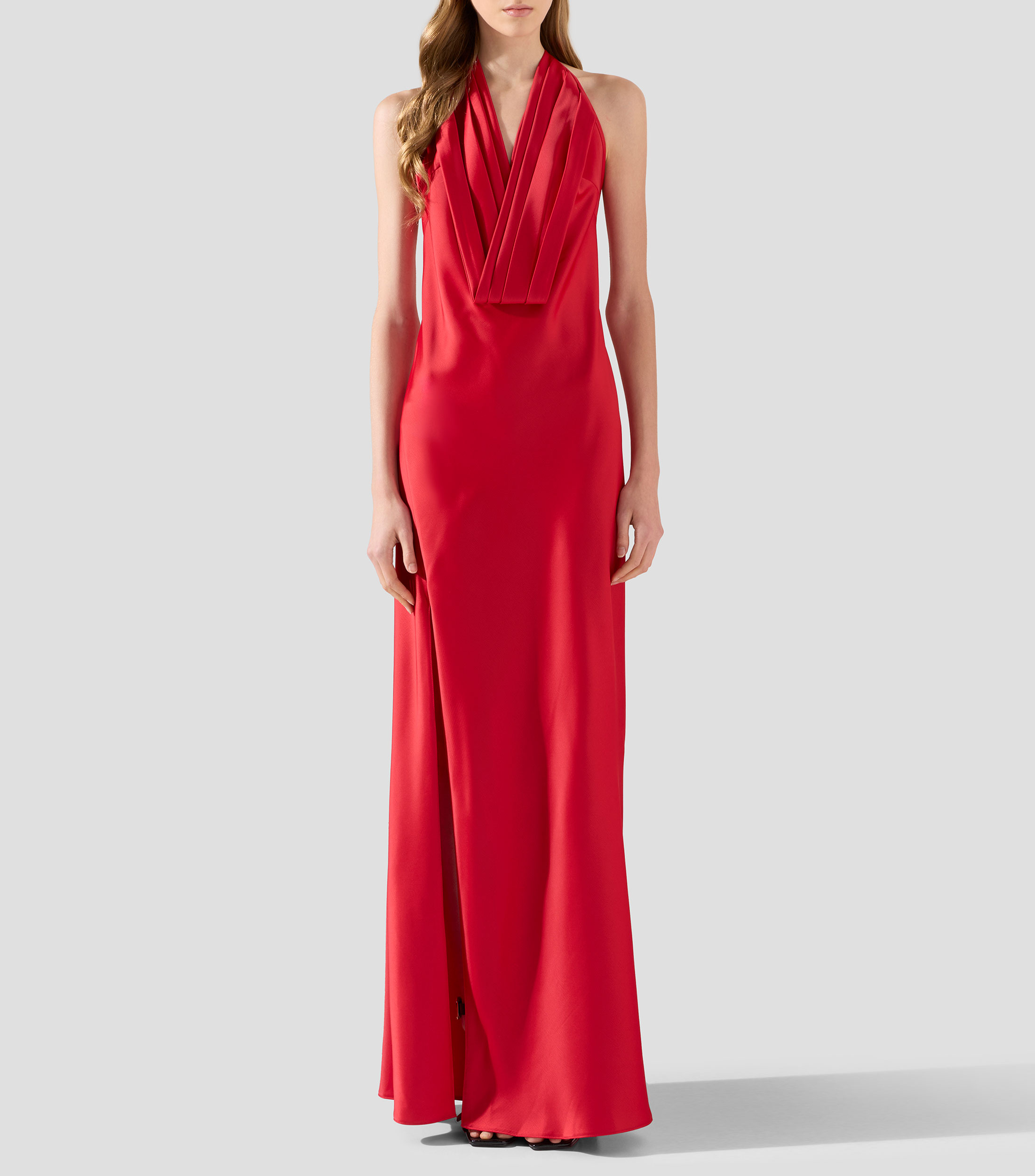 Vestido de fiesta largo liso Mujer